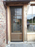 plissédeur Ral 9004 Mat afgewerkt in eiken hout